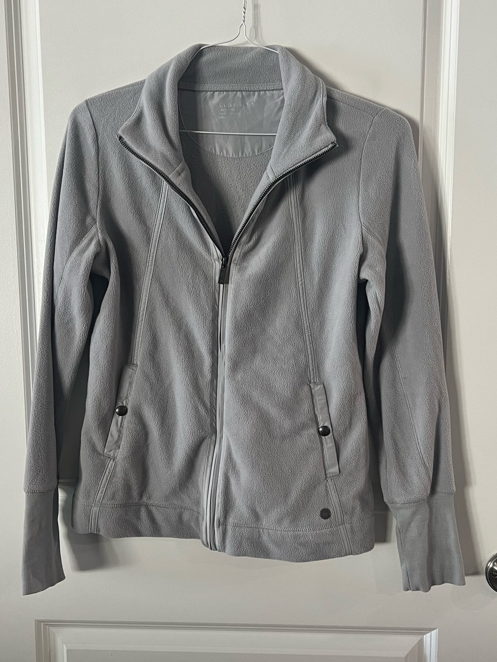 Calvin Klein Light Gray Fleece Zip-Up Jacket